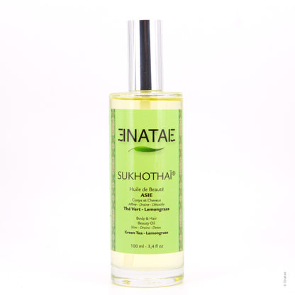 Huile de Beauté corps detoxifiante et affinante - SUKHOTHAÏ- Thé Vert Lemongrass